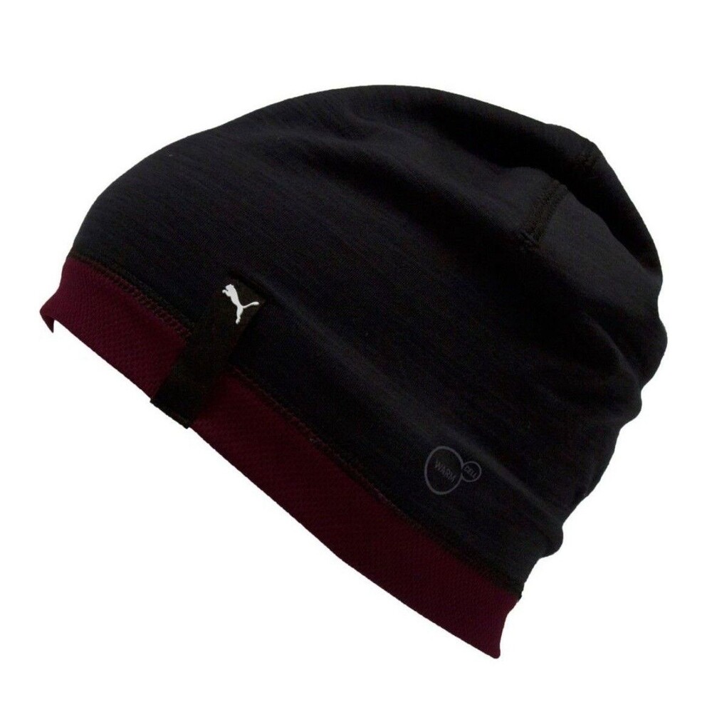 Puma Women’s Athletic Warm Cell Versa Reversible Beanie Hat In Black Purple New